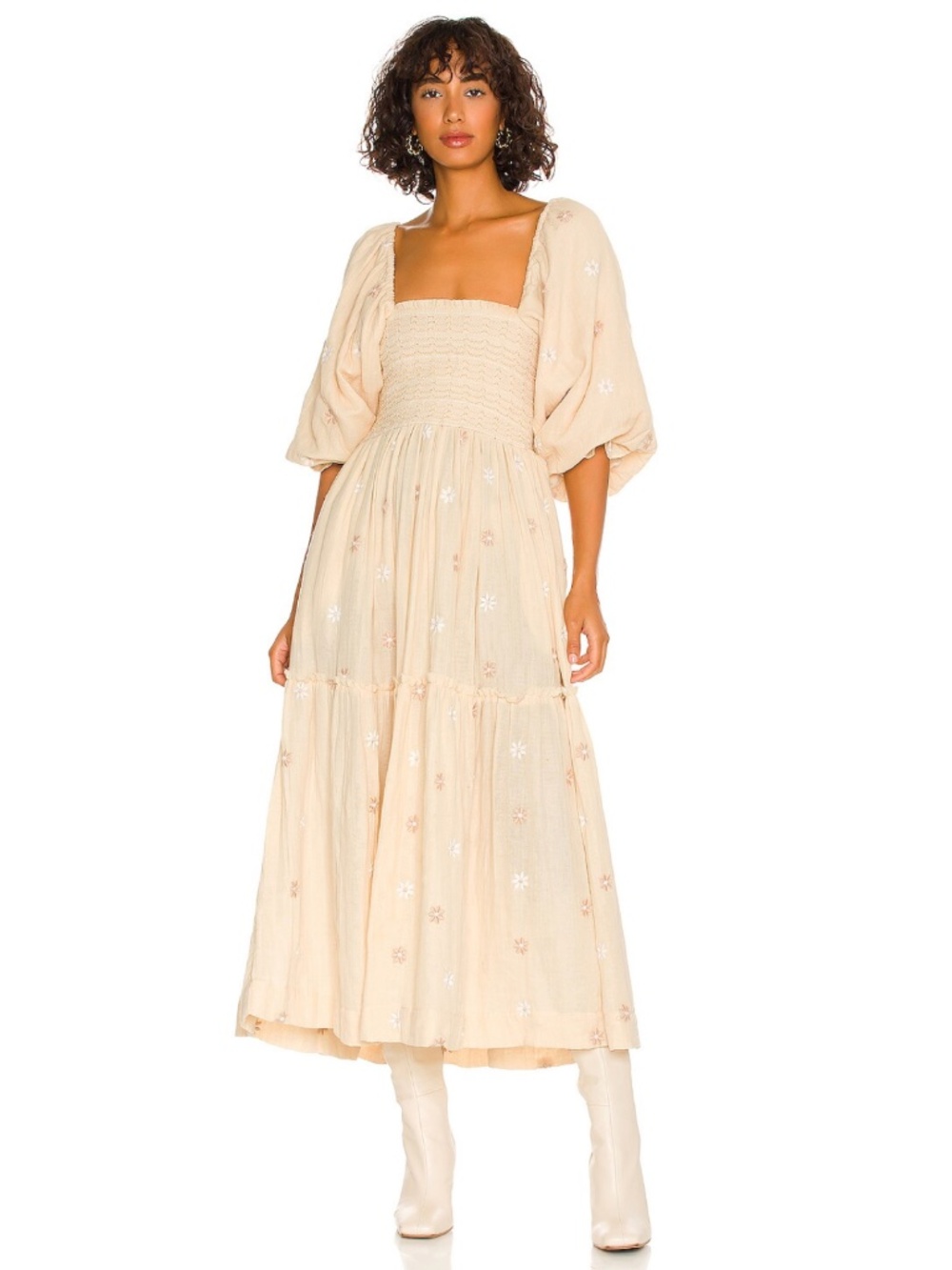 Free People Dahlia Embroidered Maxi Dress